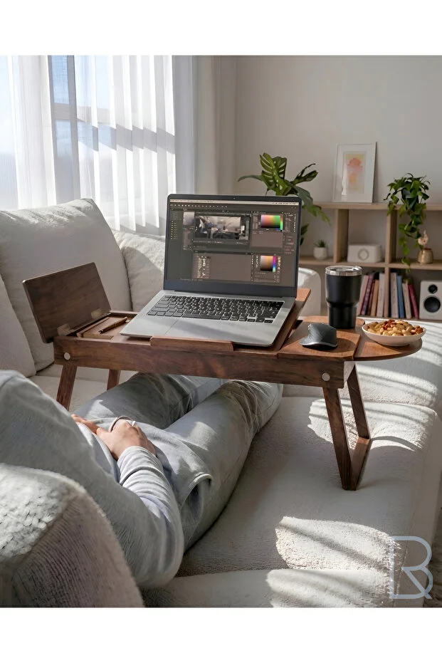 Katlanabilir Laptop Masası Sehpası Rahle Kahvaltı Sehpası